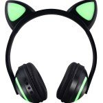 Wireless-Bluetooth-Cat-Ear-Headphone-with-7-Colors-LED-Light-Flashin-green
