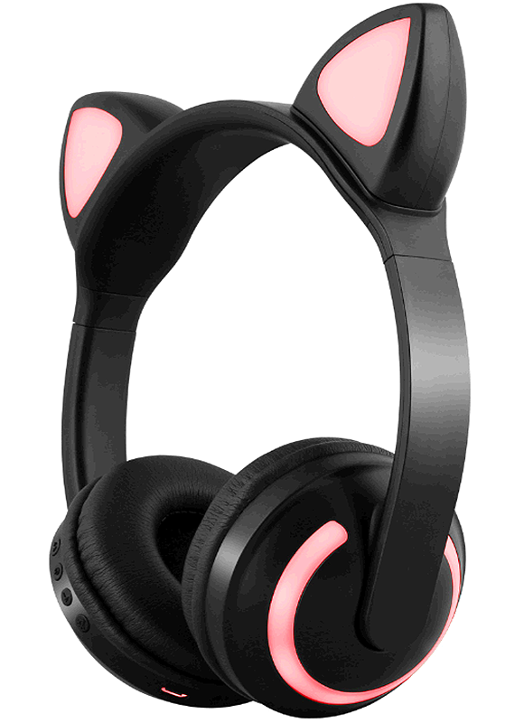 Wireless-Bluetooth-Cat-Ear-Headphone-with-7-Colors-LED-Light-Flashin-pink