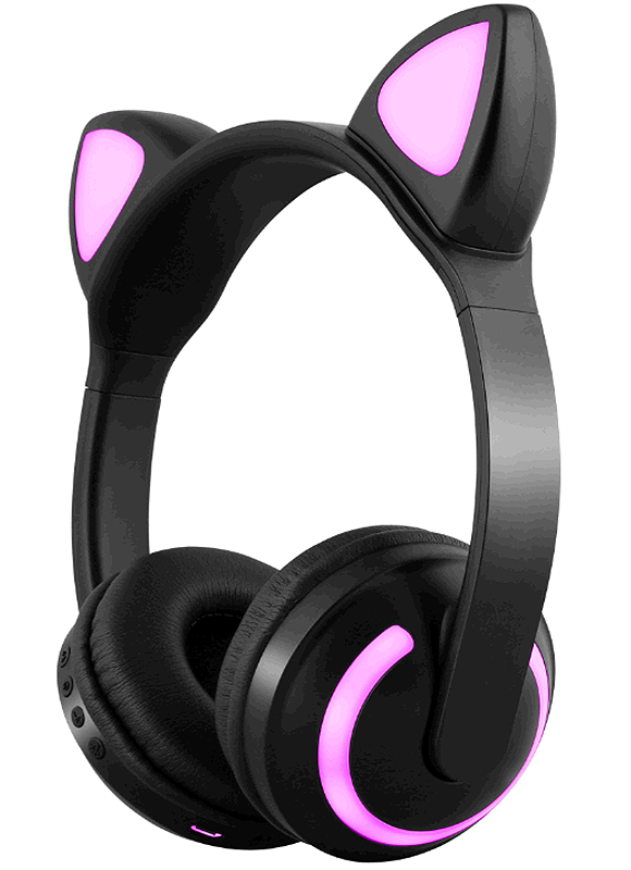 Wireless-Bluetooth-Cat-Ear-Headphone-with-7-Colors-LED-Light-Flashin-purple