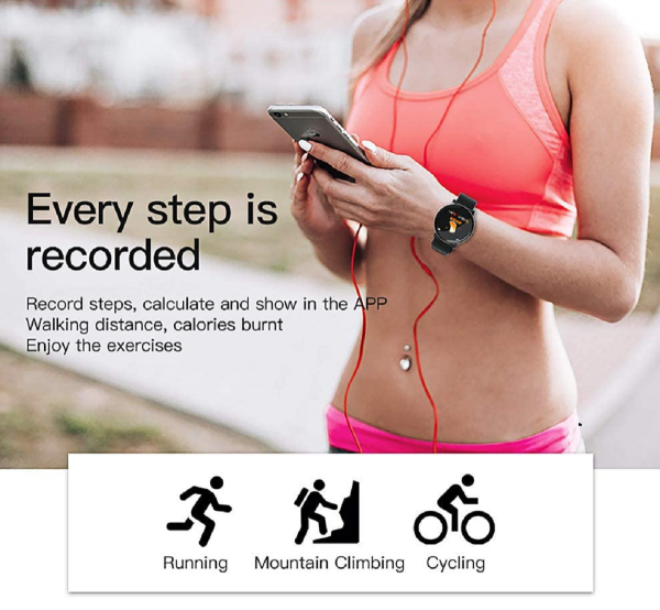 W8 Smart Watch Heart Rate Monitor Weather Forecast Fitness Watch Waterproof Bluetooth Smart Band 6
