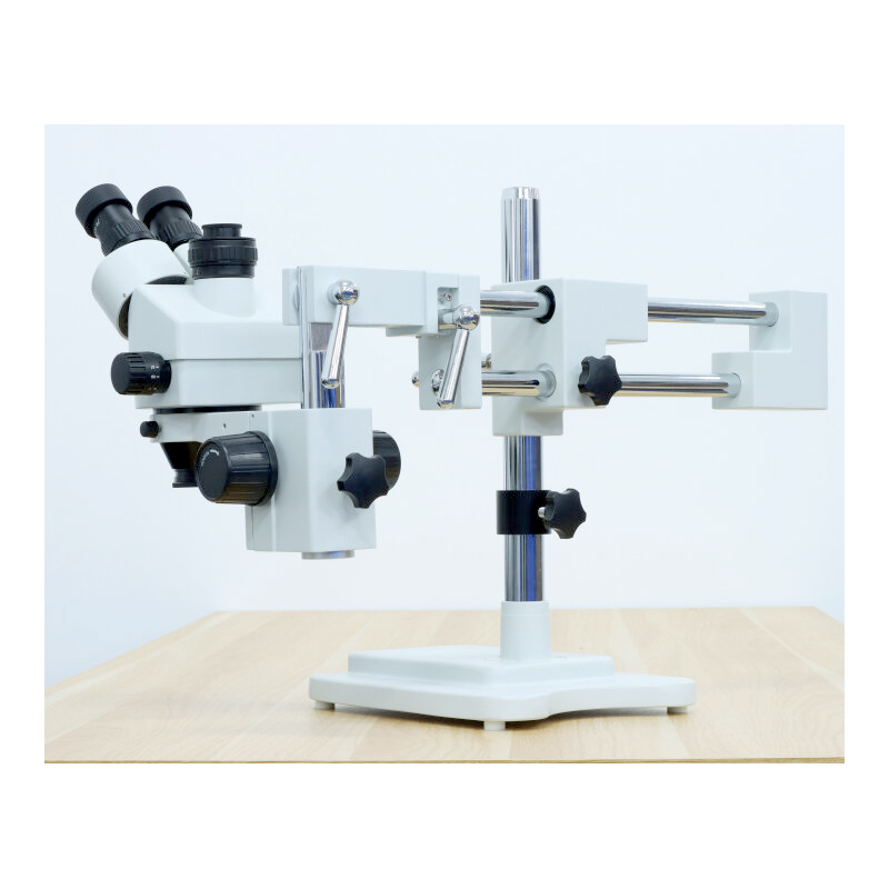 7-45x-Trinocular-Stereo-Synchronization-Microscope-with-Double-Arm-Microscope-Base-White