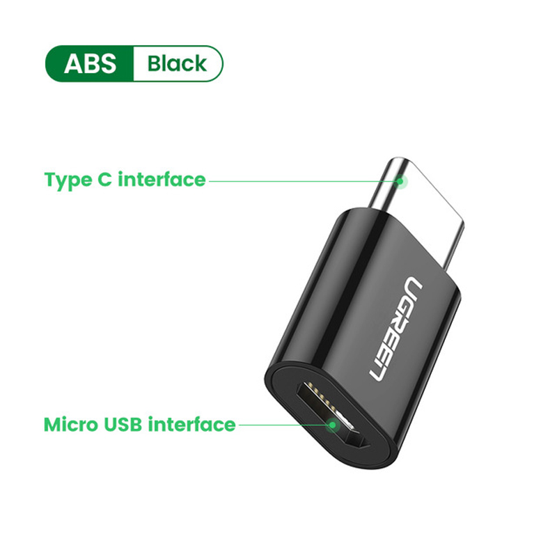 ADAPTOR-UGREEN-ABS-από-micro-USB-σε-Type-C-ΜΑΥΡΟ