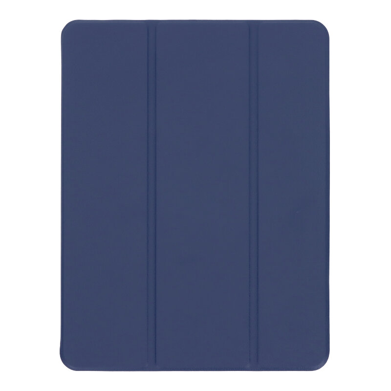 APPLE-iPad-Air-4-2020-10.9-Triple-Folding-Leather-Case-with-TPU-Pen-Slot-Dark-Blue