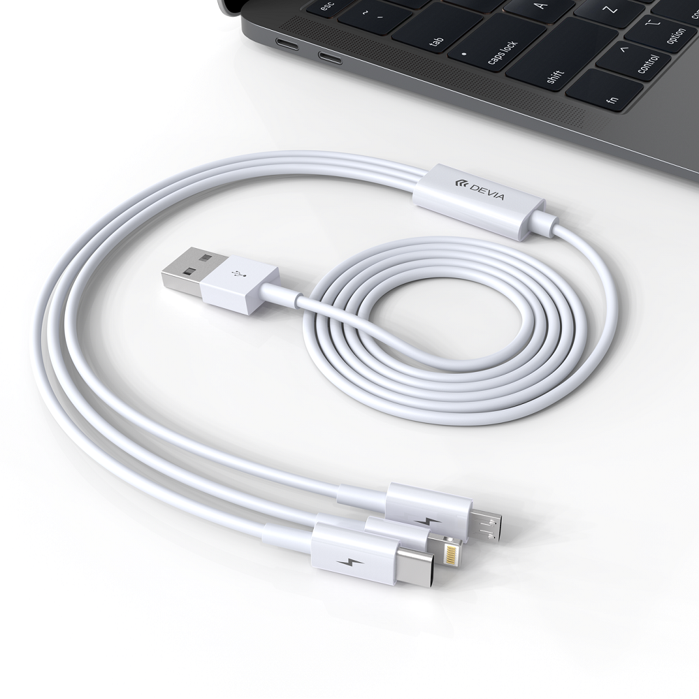 DEVIA-Smart-Series-3-In-1-Charging-Cable-Micro-Type-C-Lightning-White-1