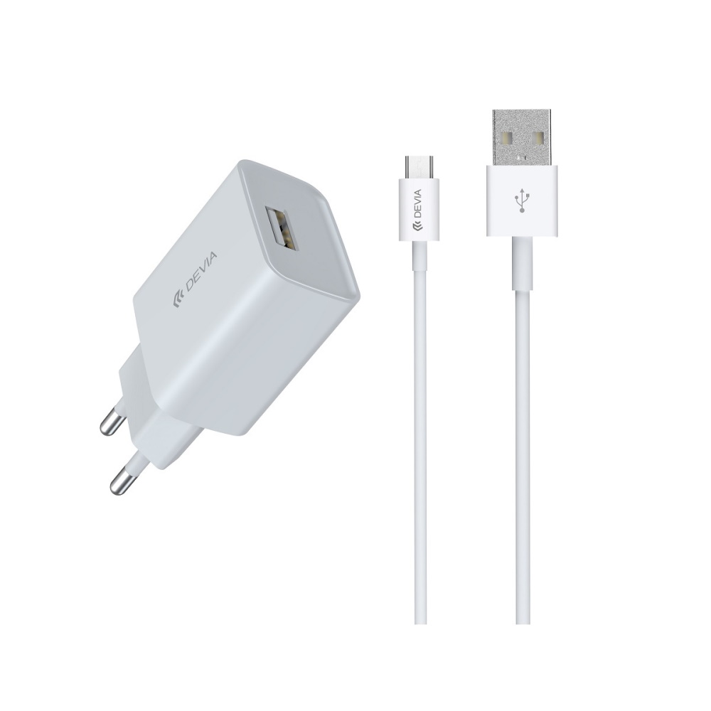 DEVIA-Smart-Series-Charger-Suit-2.1A-with-Micro-USB-Cable-V2-White-EU-5V-2.1A1USB-43530