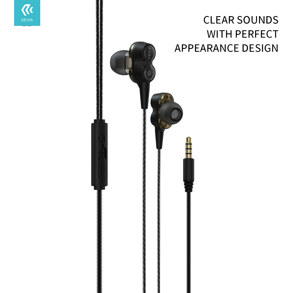 DEVIA-Smart-series-dual-speakers-wired-earphone-3.5mm-WIRED-EARPHONES-HANDS-FREE-Black