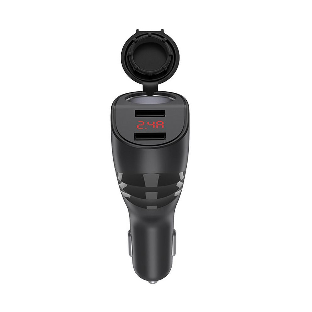 HOCO-Z34-THUNDER-CAR-CHARGER-DUAL-USB-5V-3.1A-MAX-AND-CHIGARETTE-LIGHTER-SLOT-96W-BLACK-2