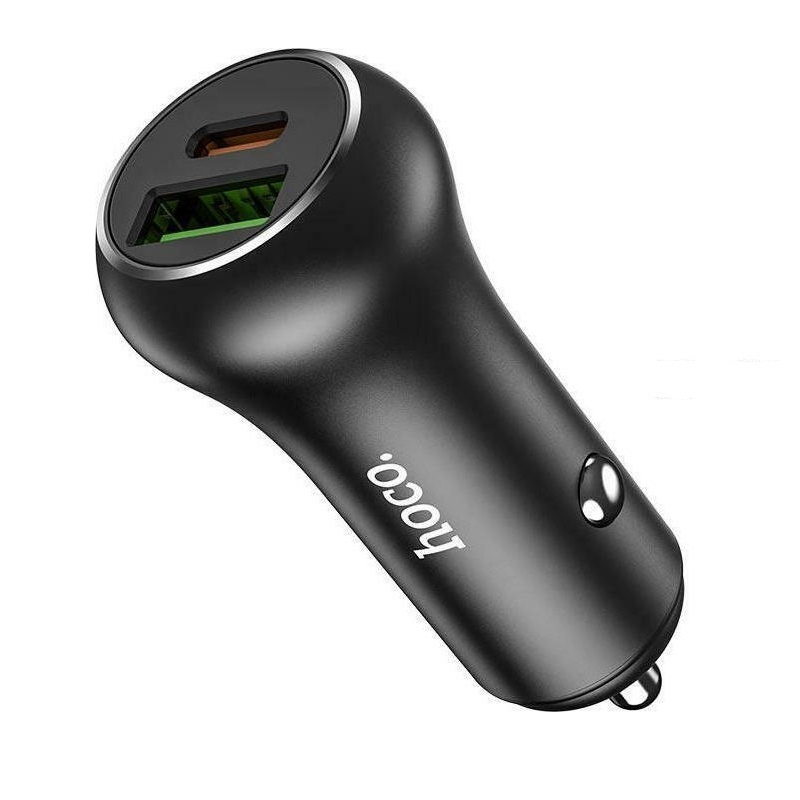 HOCO-Z38-RESOLUTE-CAR-CHARGER-PD20W-QC3.0-FAST-CHARGING-38W-BLACK