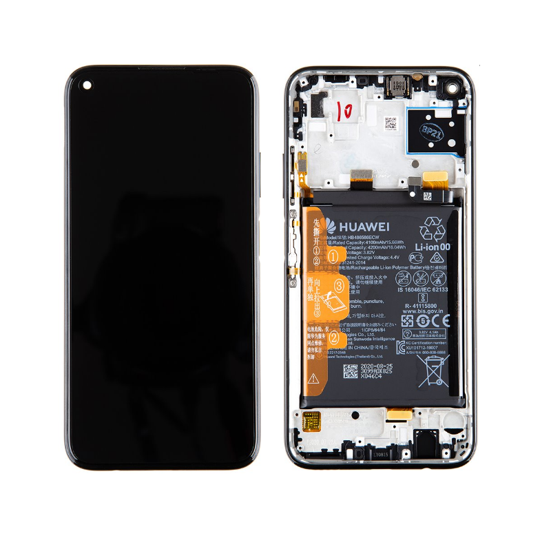 HUAWEI-P40-lite-P20-Lite-2019-LCD-Touch-Frame-Battery-Black-Original-Service-Pack