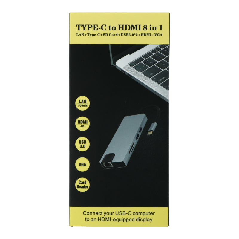 HUB-TYPE-C-adaptor-USB-3.0-x-2-HDMI-VGA-TF-SD-RJ45-gigabit-network-card-USB-PD-2