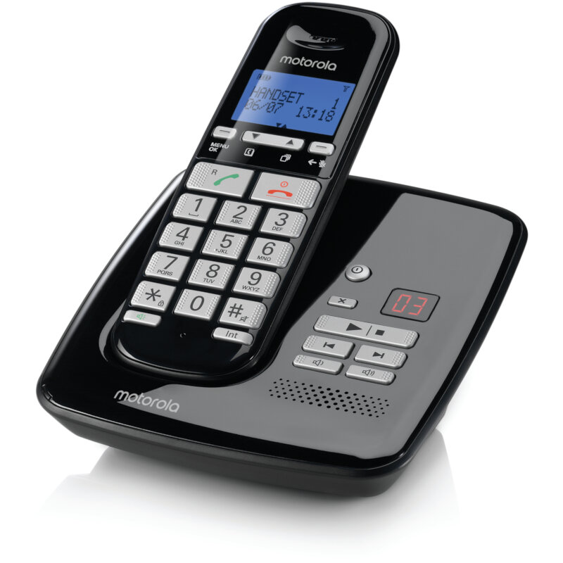 Motorola-S3011-BLACK-Ελληνικό-Μενού-Ασύρματο-τηλέφωνο