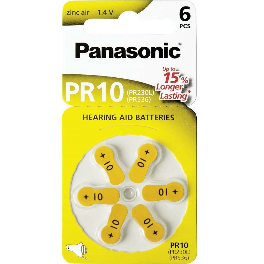 Panasonic-Μπαταρίες-Ακουστικών-Βαρηκοΐας-10-1.4V-6τμχ