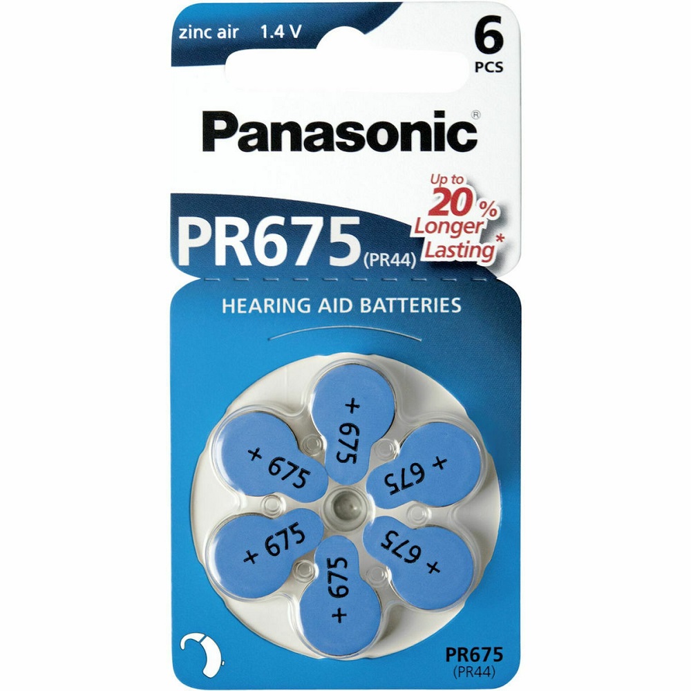 Panasonic-Μπαταρίες-Ακουστικών-Βαρηκοΐας-675-1.4V-6τμχ