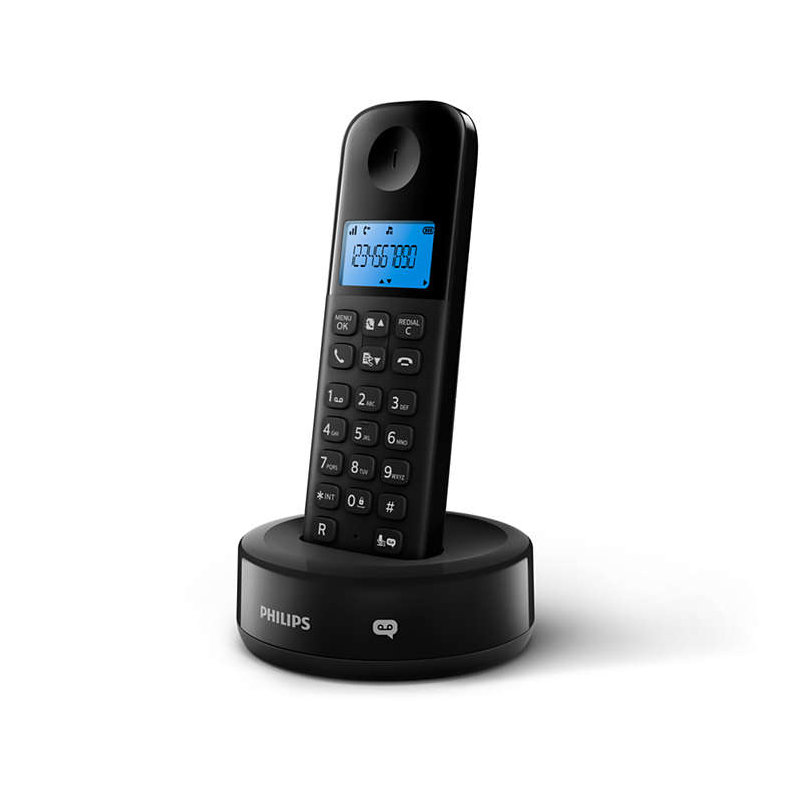Philips-D1651BGRS-Μαύρο-Ελληνικό-Μενού-Ασύρματο-τηλέφωνο-με-τηλεφωνητή-ανοιχτή-ακρόαση-φωτιζόμενη-οθόνη-και-50-μνήμες