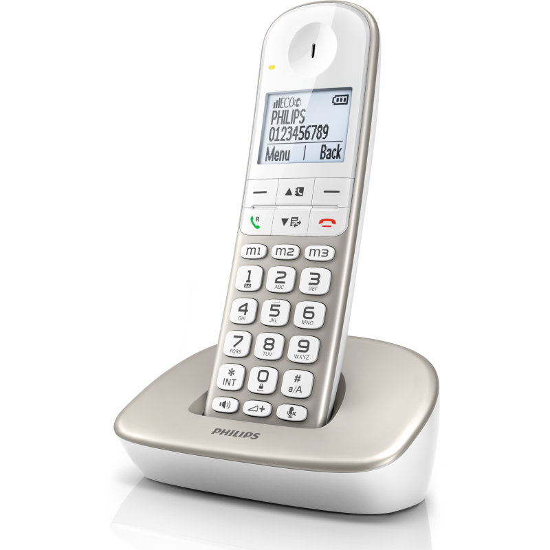 Philips-XL4901SGRS-Ασύρματο-τηλέφωνο-Sliver-White