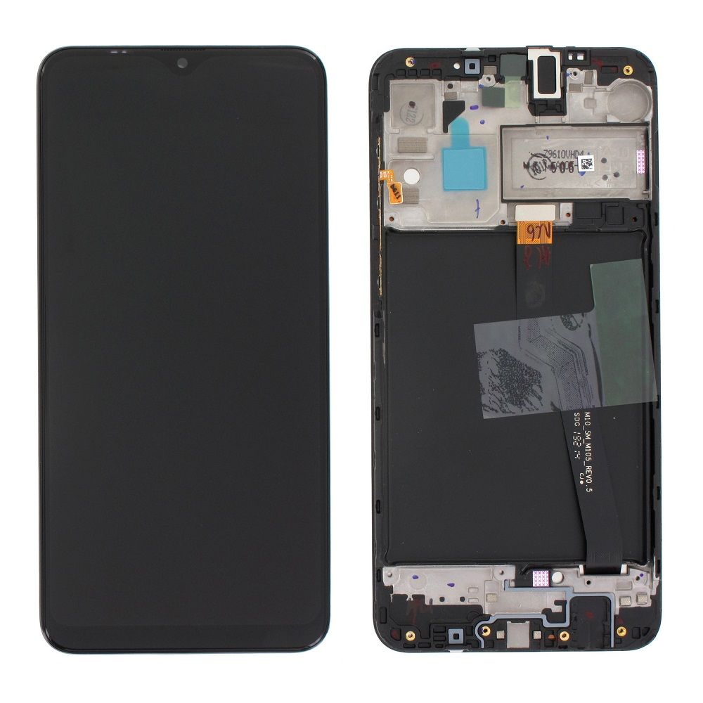 SAMSUNG-A105-Galaxy-A10-LCD-Complete-front-LCD-Touch-Black-Original-Service-Pack