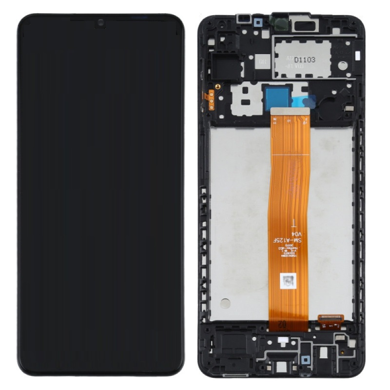SAMSUNG-A125F-Galaxy-A12-LCD-Complete-front-Touch-Black-Original