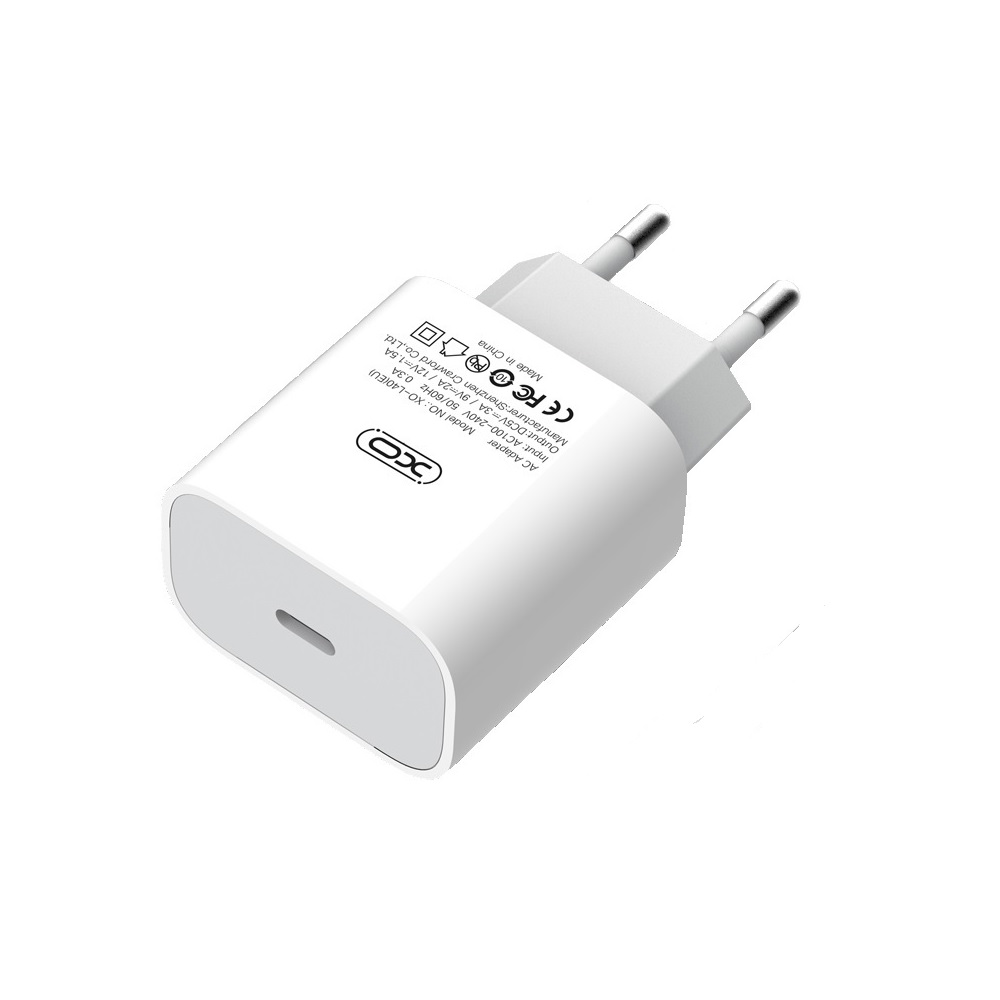 XO-L40-wall-charger-PD-18W-USB-C-white
