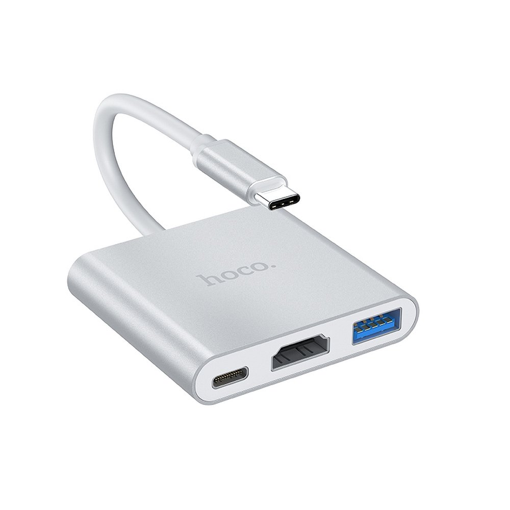 HOCO-HB14-HUB-TYPE-C-ADAPTER-TO-USB3.0-HDMI-PD67W-SILVER-1