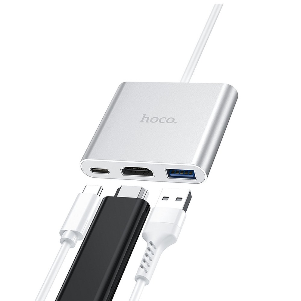 HOCO-HB14-HUB-TYPE-C-ADAPTER-TO-USB3.0-HDMI-PD67W-SILVER-2