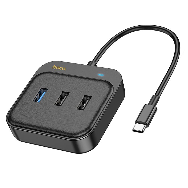 HOCO-HB36-adapter-HUB-5in1-Type-C-to-HDTVUSB3.0-USB2.0-x2-PD100W-Multiport-02m-black-48237