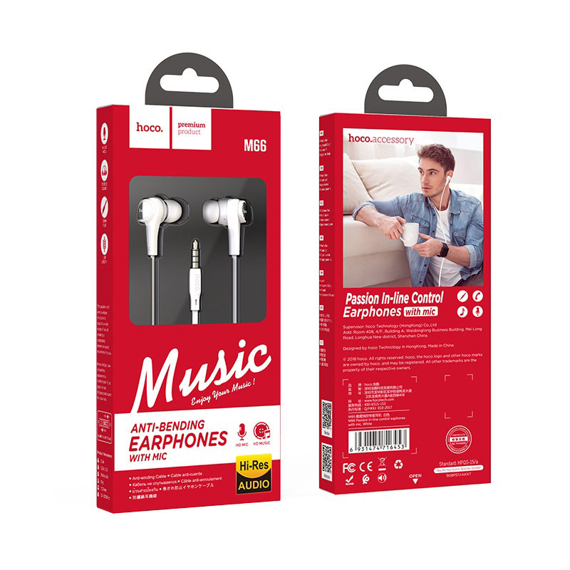 HOCO-M66-Passion-STEREO-WIRED-EARPHONES-HANDS-FREE-WHITE-47900