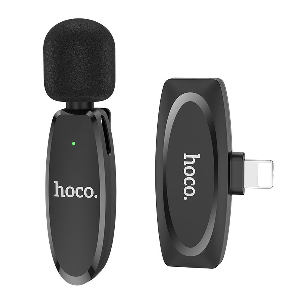 HOCO-L15-wireless-lavalier-microphone-for-iPhone-Lightning-8-pin-black-48772