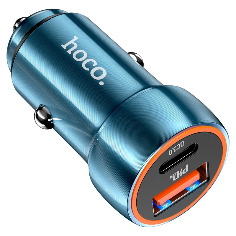 HOCO-Z46A-car-charger-Type-C-USB-QC3.0-Power-Delivery-20W-sapphire-Blue-47158
