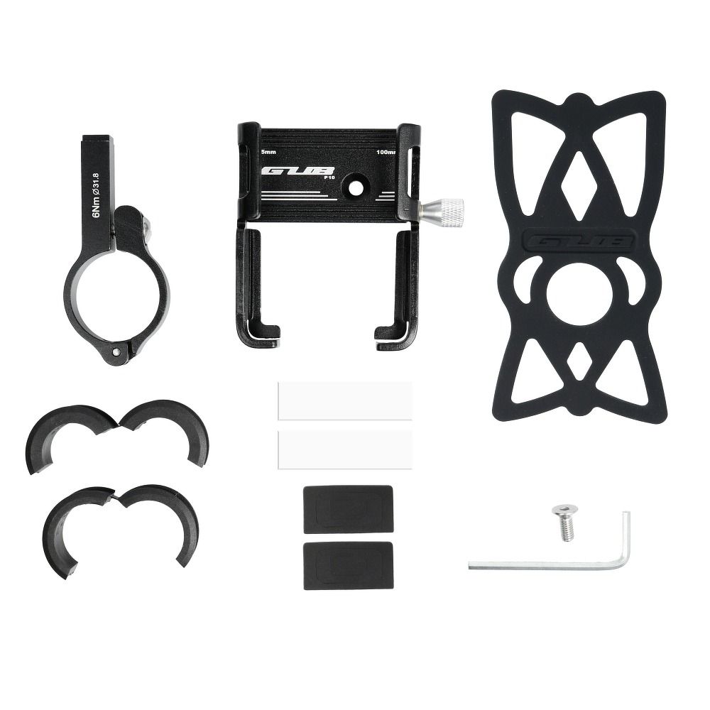 Bike-holder-GUB-P10-Aluminium-black-for-mobile-phone-silicone-bandage-48958