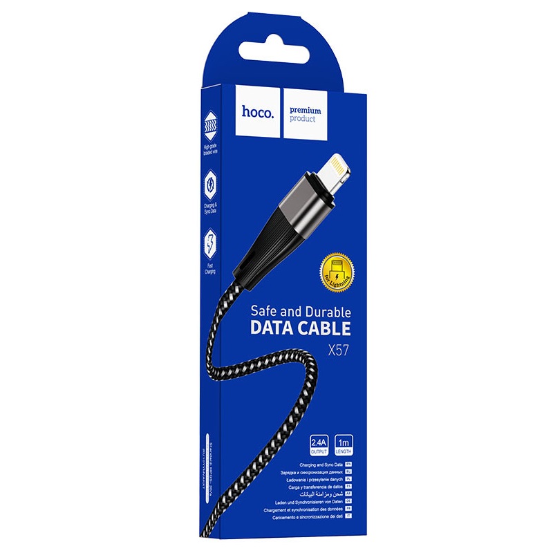 HOCO-X57-DATA-CABLE-USB-TO-LIGHTNING-1m-2.4A-BLACK-47979