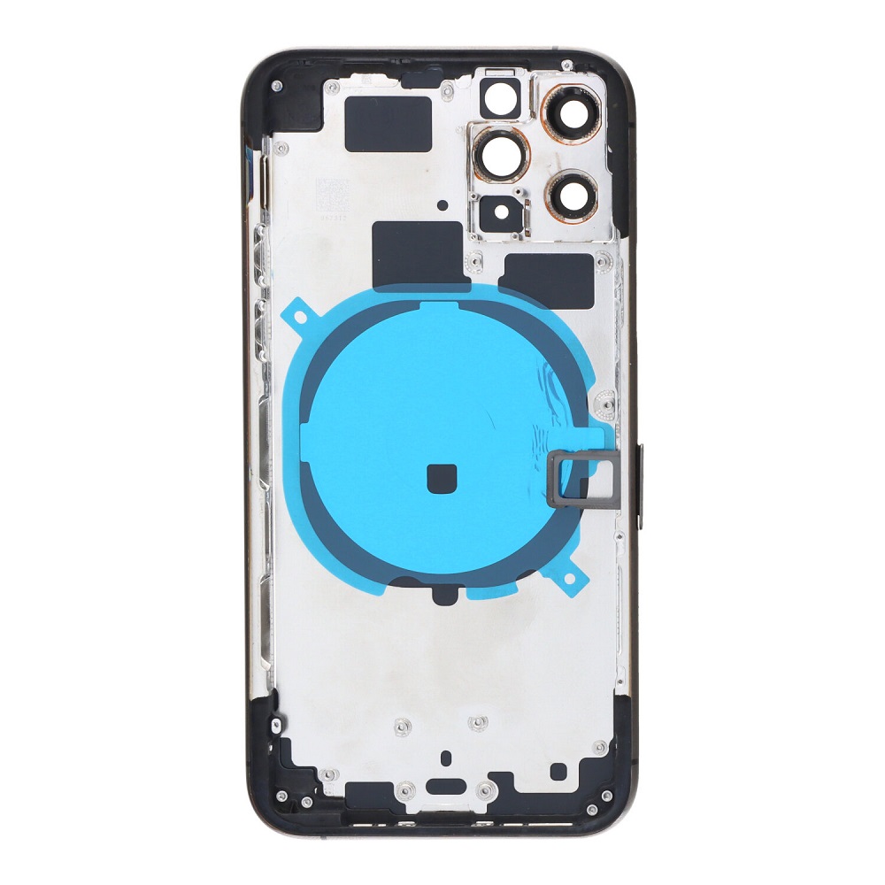 APPLE-iPhone-11-Pro-Back-battery-door-cover-middle-frame-housing-with-small-parts-Black-HQ-49256