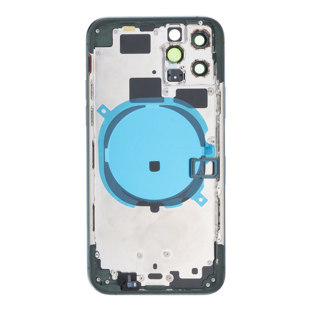 APPLE-iPhone-11-Pro-Back-battery-door-cover-middle-frame-housing-with-small-parts-Green-OEM-49260