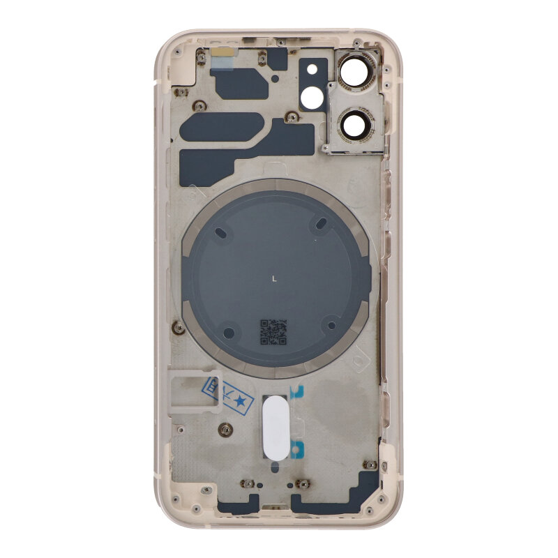 APPLE-iPhone-12-Mini-Back-battery-door-cover-middle-frame-housing-with-small-parts-White-OEM-49153