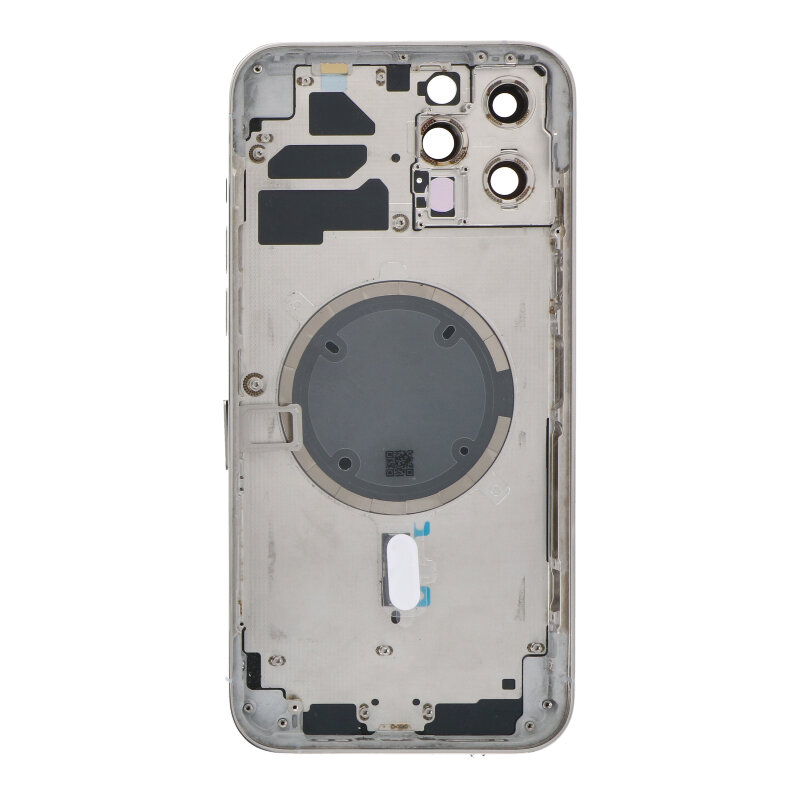 APPLE-iPhone-12-Pro-Max-Back-battery-door-cover-middle-frame-housing-with-small-parts-Silver-OEM-49160
