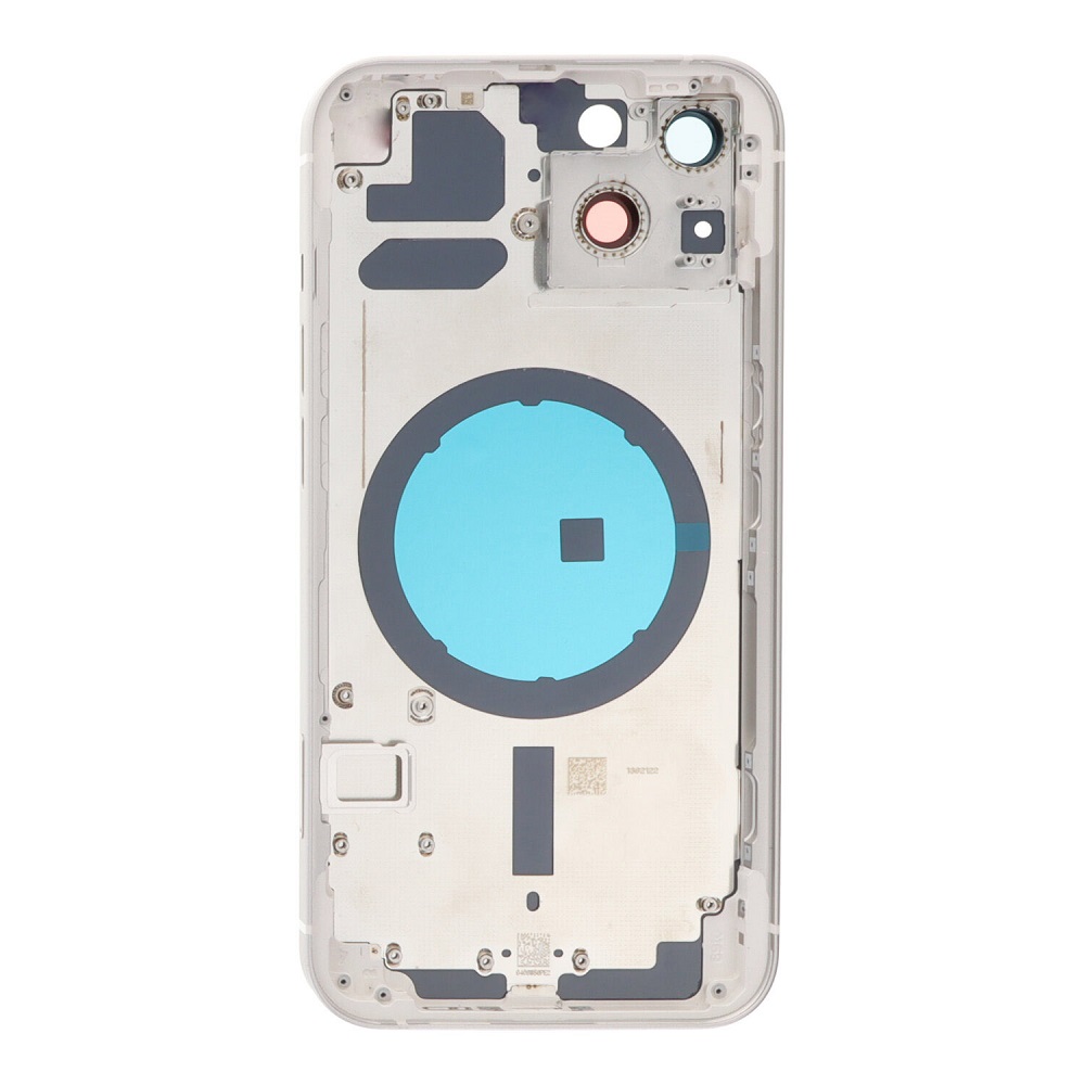 APPLE-iPhone-13-Back-battery-door-cover-middle-frame-housing-with-small-parts-White-OEM-49165