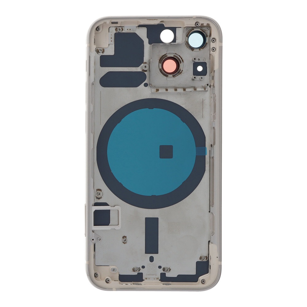 APPLE-iPhone-13-Mini-Back-battery-door-cover-middle-frame-housing-with-small-parts-White-OEM-49167
