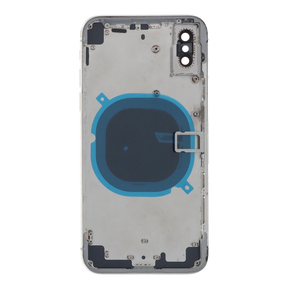APPLE-iPhone-X-Back-battery-door-cover-middle-frame-housing-with-small-parts-White-HQ-49116