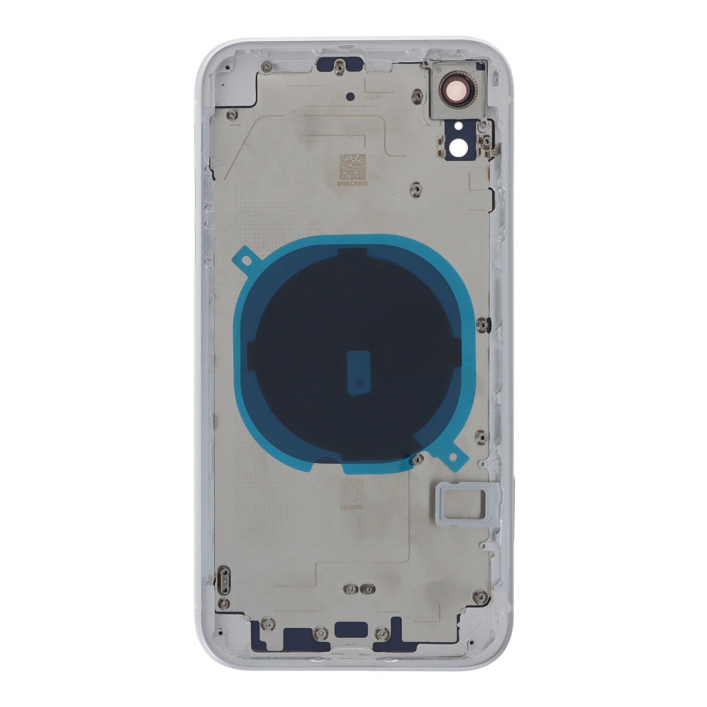 APPLE-iPhone-XR-Back-battery-door-cover-middle-frame-housing-with-small-parts-White-HQ-49126