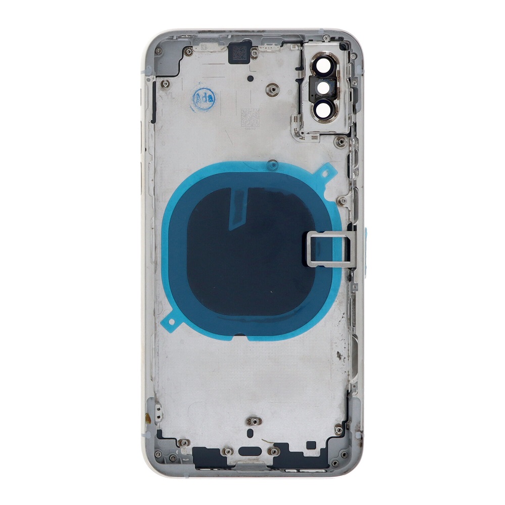 APPLE-iPhone-XS-Back-battery-door-cover-middle-frame-housing-with-small-parts-White-HQ-49136