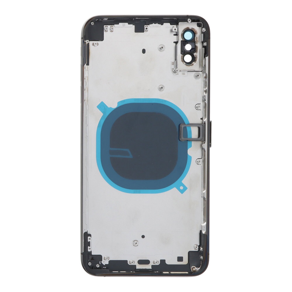 APPLE-iPhone-XS-Max-Back-battery-door-cover-middle-frame-housing-with-small-parts-Black-HQ-49138