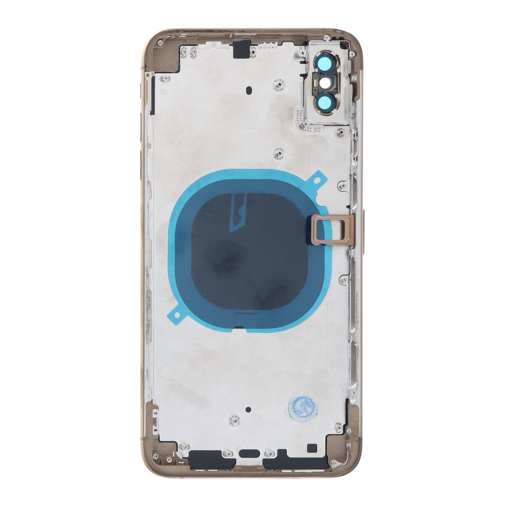 APPLE-iPhone-XS-Max-Back-battery-door-cover-middle-frame-housing-with-small-parts-Gold-HQ-49140