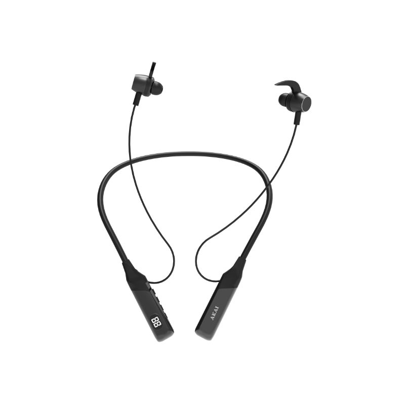 Akai-BTN-B100-Μαύρα-Ασύρματα-Bluetooth-V5.3-in-ear-λαιμού-ακουστικά-με-κάρτα-TF-50498