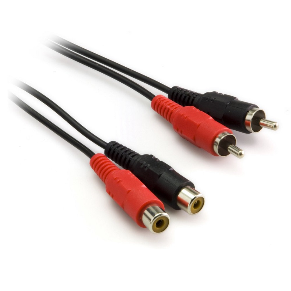 GBL-Audio-Extension-Cable-2-x-RCA-plug-2-x-RCA-socket-Black-L.30-m-50679