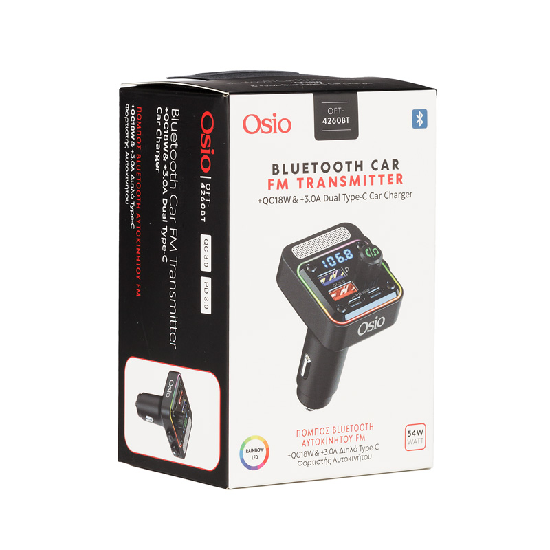 Osio-OFT-4260BT-Μαύρο-FM-transmitter-και-φορτιστής-αυτοκινήτου-με-Bluetooth-USB-Type-A-2-Type-C-LED-Handsfree-και-θύρα-δίσκο-50411
