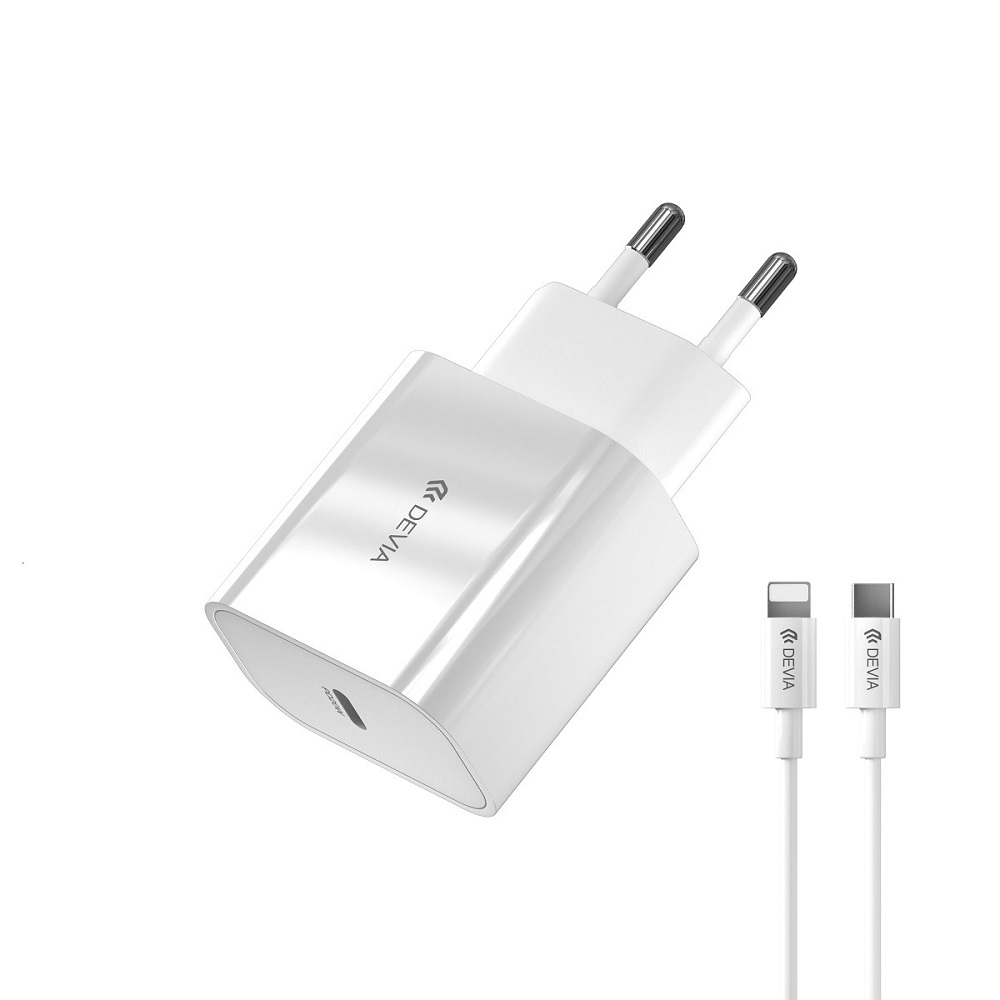 DEVIA-wall-charger-Smart-PD-20W-1x-USB-C-white-Lightning-USB-C-cable-V2-50272