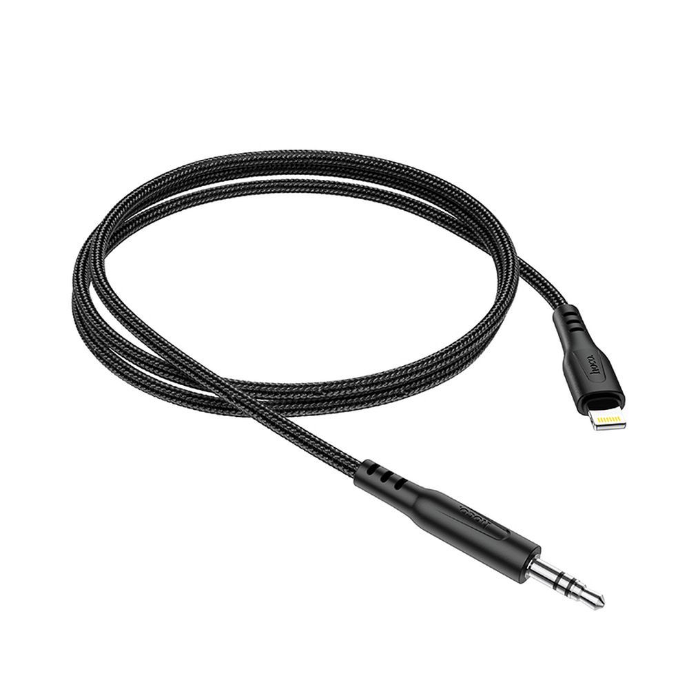 HOCO-UPA18-cable-AUX-Audio-Jack-35mm-to-Lightninng-8-pin-1m-black-50761
