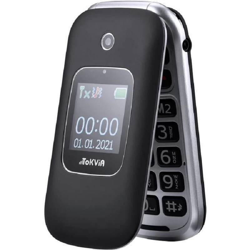 Tokvia-T221-Single-SIM-Κινητό-με-Μεγάλα-Κουμπιά-Μαύρο-44609