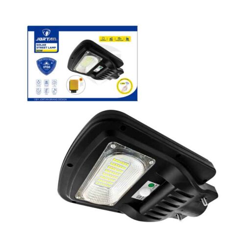 Jortan Led Αδιάβροχο Ηλιακό Φωτιστικό Δρόμου 50W με Ανιχνευτή Κίνησης Και Τηλεχειριστήριο IP66 - Solar Street Lamp