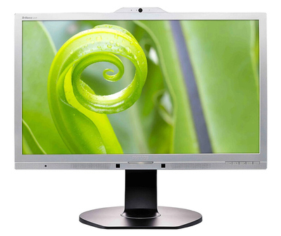 PHILIPS used οθόνη 241P6Q IPS-LED, 23.8" Full HD, VGA/DVI/DisplayPort/HDMI, Cam, Grade B