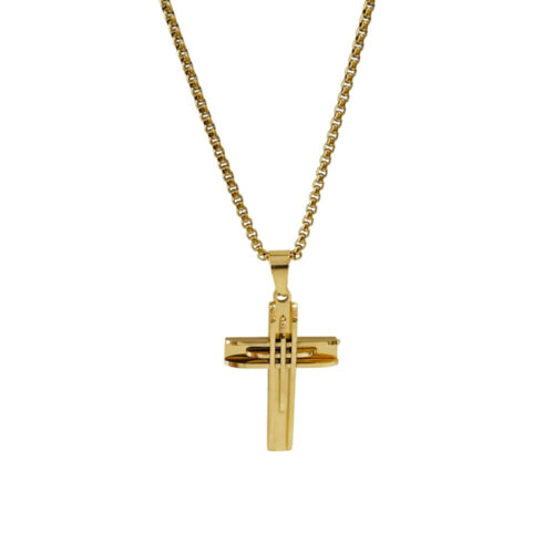 Ανδρικό Ατσάλινο Κολιέ Σταυρός – Men’s Steel Necklace